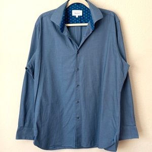Ted Baker Endurance Blue Button Down Cotton Shirt